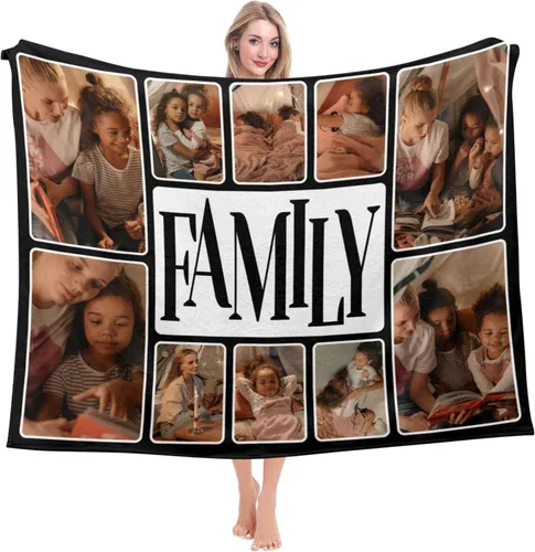 Vista 13 de Mantas personalizadas para niños con camiones, mantas con nombre personalizado para niños, niñas, familia, bebés, regalos personalizados