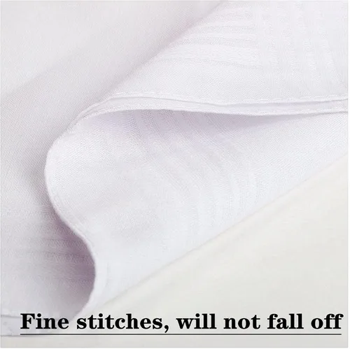 Vista 4 de Scotamalone Pañuelos para hombre 100% algodón suave blanco Hankie Hankerchieves