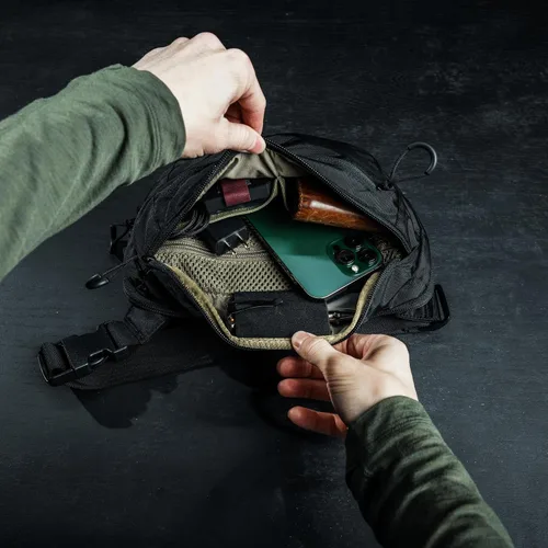 Vista 4 de Eberlestock Bando Bag - Tactical Men's Fanny Pack w/Adjustable Waist Belt, Zippered Pockets, Compact Lightweight Belt Bag