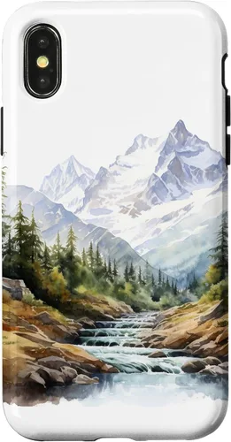 Vista 5 de Funda para iPhone 11 Pro acuarela montañas paisaje