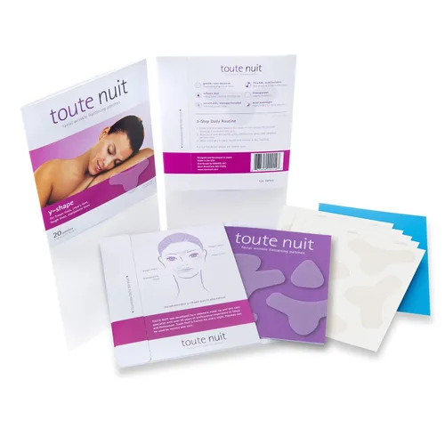 Vista 7 de Toute Nuit - Parches antiarrugas, cinta facial, forma de Y, evita líneas fruncidas, frente y alrededor de los labios, 20 parches