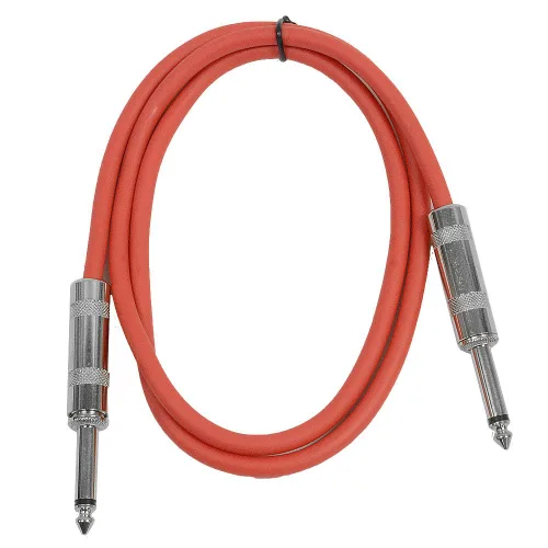 Vista 31 de Seismic Audio Cables para altavoces de guitarra, cables de guitarra TS de ¼”, negros, 2 pies
