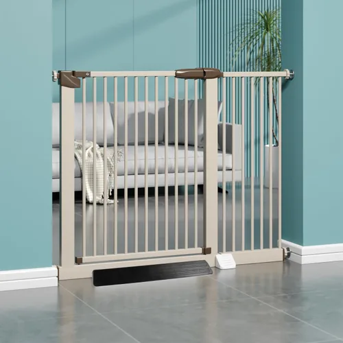 Vista 4 de Amosfun Juego de 2 accesorios de puerta de seguridad, para puerta de bebé, placa de patada, barandilla de escalera para el hogar y la seguridad