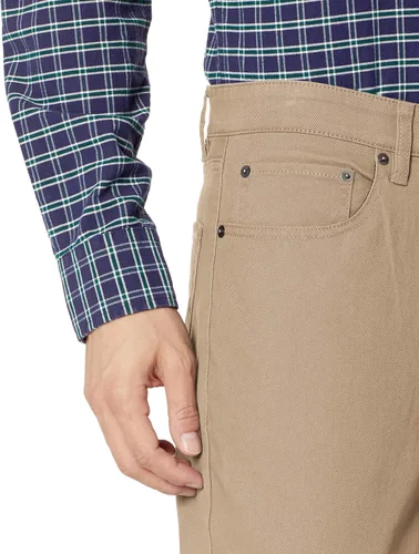 Vista 3 de Tienda Essentials Pantalón de sarga elástica de 5 bolsillos para hombre