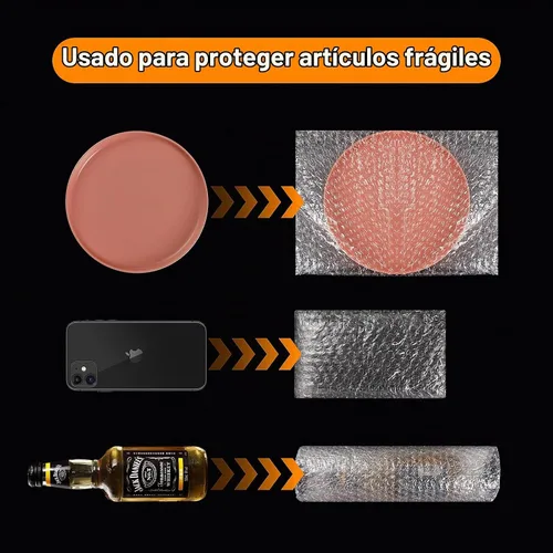 Vista 4 de 100 bolsas de burbujas para envolver bolsas de 8 x 12 pulgadas bolsa