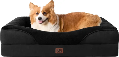 Vista 18 de EHEYCIGA Cama ortopédica para perros medianos, sofá cama de espuma viscoelástica con lados, forro impermeable y funda extraíble lavable, sofá