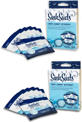 Vista 7 de SinkSuds Detergente para ropa de viaje, jabón líquido compatible con la TSA, seguro para todas las telas, 3 paquetes