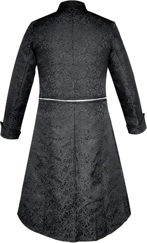 Vista 2 de Chaqueta medieval steampunk para hombre, gótica, renacentista, vampiro, abrigo