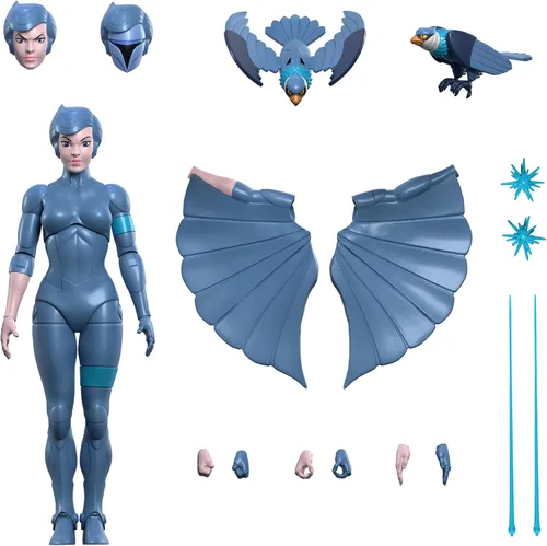 Vista 13 de Super7 ¡ULTIMATES! SilverHawks Buzz-Saw - Figura de acción SilverHawks de 8 pulgadas con accesorios, coleccionables clásicos de dibujos animados