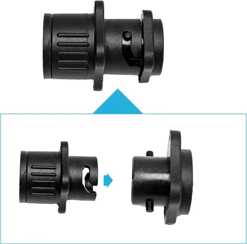 Vista 7 de Adaptador de bomba SUP, bomba de aire inflable para barco, kit de adaptador de válvula de aire, boquilla de aire, cabezal de conversión