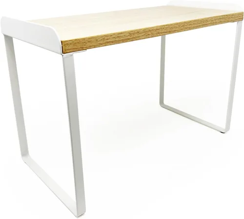 Vista 11 de Mitus Organizador y almacenamiento de estantes, estante apilable de madera escalonada para encimeras, escritorios, gabinetes (juego de 2) 12
