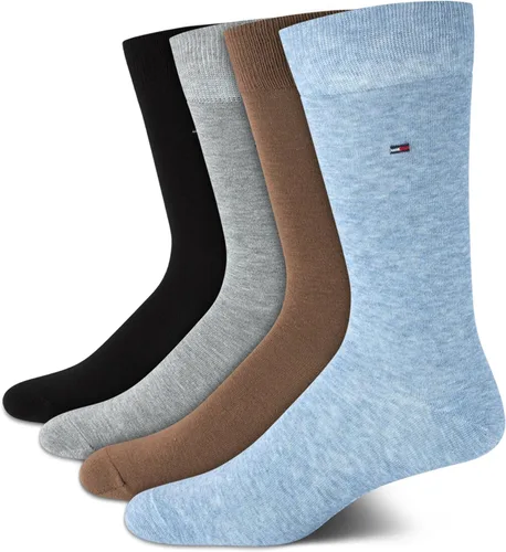 Vista 8 de Tommy Hilfiger Mens 4 Pack Dress Crew Socks Comfort Stretch Socks Negro