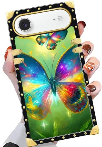 Vista 65 de Funda compatible con iPhone X/Xs, TPU suave de lujo y parte trasera de policarbonato duro para niñas y mujeres, funda protectora a prueba de golpes