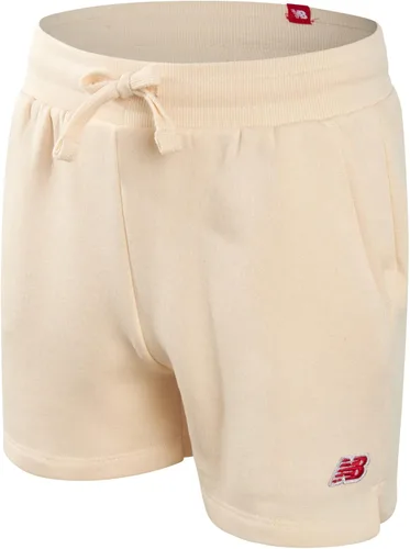 Vista 5 de New Balance Conjunto de pantalones cortos para niña, camiseta de manga corta de 2 piezas y pantalones cortos de rizo francés (7-16), Crema