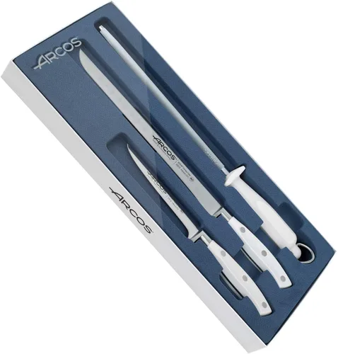 Vista 32 de ARCOS Juego de Cuchillos 5 Piezas Nitrum Acero Inoxidable y Hoja mm. 132.28 oz. Cuchillo de Cocina Profesional para Cortar Variedad de Alimentos