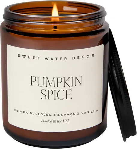 Vista 14 de Sweet Water Decor Vela en rollo de canela, aromas de otoño e invierno, tarro ámbar de 9 onzas Cinnamon, Icing & Buttery Pastry Scented Soy Wax