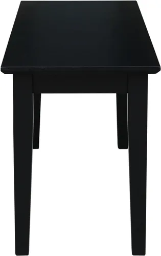 Vista 5 de International Concepts - Banco estilo coctelera, 39 pulgadas de ancho, madera de parawood maciza, sin terminar