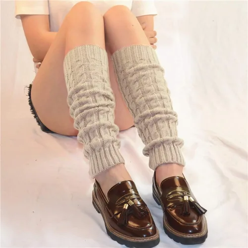 Vista 2 de Loritta 4 Pairs Women Knit Leg Warmers Winter Warm Long Boot Socks