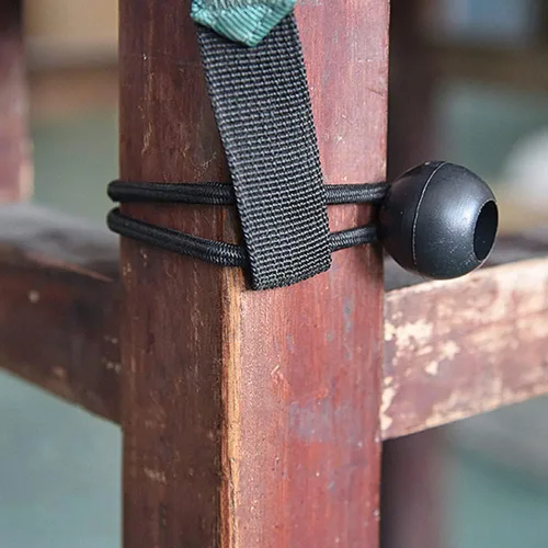 Vista 4 de 50 cuerdas elásticas de bola de 6 pulgadas, cuerda elástica resistente con lazos de bola para toldo, lona, camping, carpa de carga, color negro