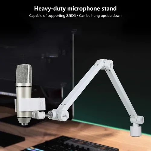 Vista 7 de Soporte de micrófono de escritorio ajustable flexible Brazo del auge del micrófono para el montaje superior del arte de la cocina de la transmisión