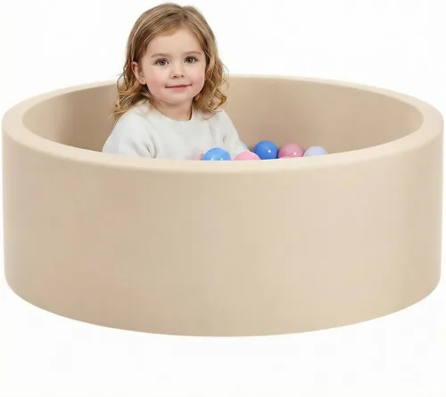 Vista 13 de Wilwolfer Piscina de bolas de espuma para bebés de Wilwolfer para niños pequeños: 47.2 x 13.8 pulgadas, piscina de bolas extra grande para niños