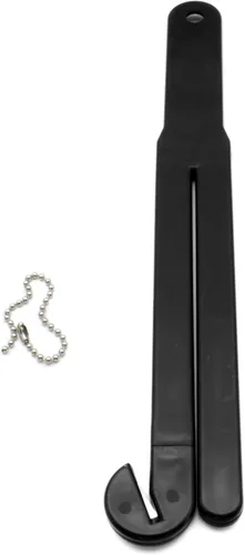 Vista 8 de Abridor de bolsas de alimentos con hoja de acero inoxidable y exprimidor para cocinas (1 negro, 2 rojo (paquete de 3) con 3 ventosas y 3 cadenas)