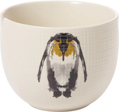 Vista 4 de Department 56 Animal Planet Emperor Penguin - Cuenco y palillos de tinta para ramen, 21 onzas, multicolor