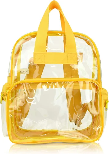 Vista 2 de DALIX Bolsas de mochila transparentes de plástico liso dorado