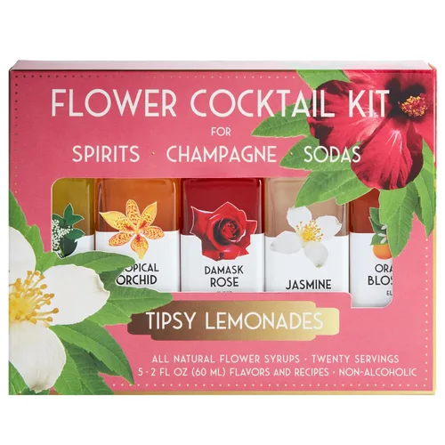 Vista 11 de Floral Elixir Co. - Kit de cóctel de jarabe de flores totalmente naturales - Set de regalo - Surtido de 5 elixires (2 onzas) (amantes de las ginebra)