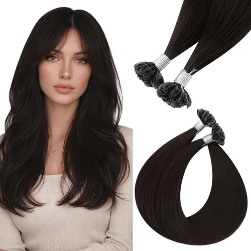 Vista 36 de Easyouth Extensión de cabello humano rubio con cola de caballo, extensiones de cabello humano rubio dorado con reflejos rubios, extensiones