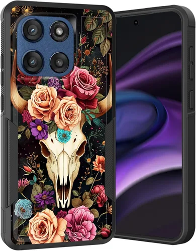 Vista 76 de para Moto G Play 4G 2024, funda de dos capas híbrida resistente y a prueba de golpes, PC duro + silicona suave protectora para Motorola Moto G Play