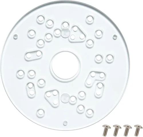Vista 10 de POWERTEC Placa base de router de 2-1/2 pulgadas de diámetro, acrílico transparente con múltiples agujeros preperforados, tornillos para fácil