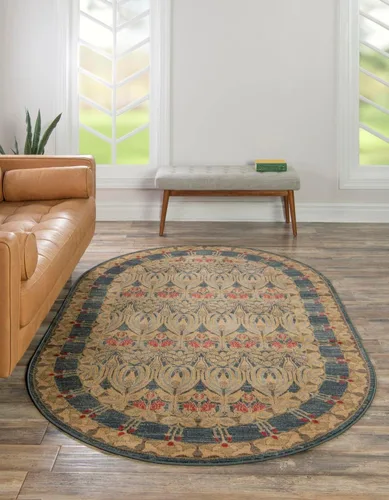 Vista 20 de Unique Loom Edinburgh Collection - Alfombra rectangular (2 pies x 3 pies 1 pulgada, rectangular, azul marino/bronceado)