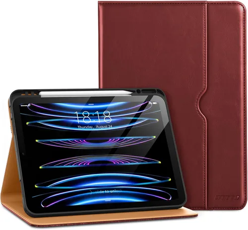Vista 25 de DTTO para iPad Pro 12.9 6ª / 5ª / 4ª / 3ª generación Funda 2022/2021/2020/2018, Funda de cuero premium tipo folio con soporte integrado