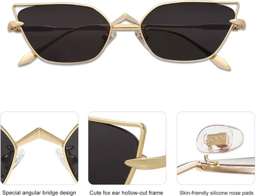 Vista 3 de SOJOS Gafas de sol de moda para mujer y hombre