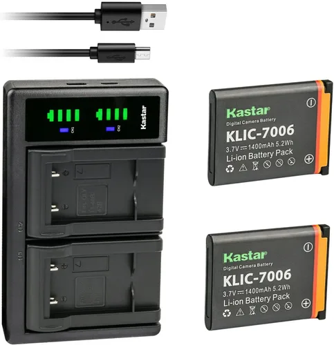 Vista 5 de Kastar KLIC-7006 LTD2 - Cargador de batería USB compatible con Kodak Easyshare M532, Easyshare M550, Easyshare M552, Easyshare M575, Easyshare M577