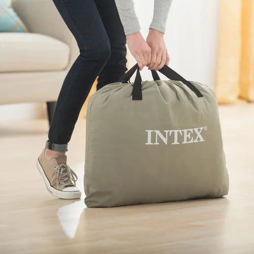 Vista 8 de Intex Pillow Dura-Beam Series Rest Airbed elevado con bomba interna (modelo 2020)