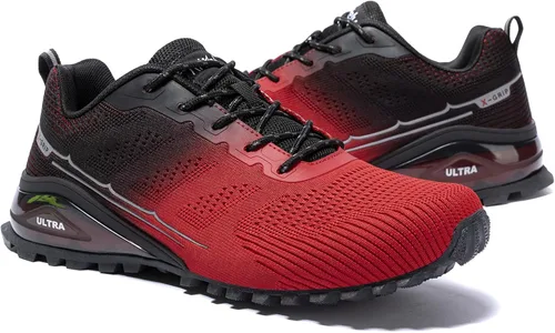 Vista 4 de Kricely Tenis de correr para hombre, para caminar, senderismo, tenis para hombre, tenis cruzado, tenis al aire libre, calzado casual