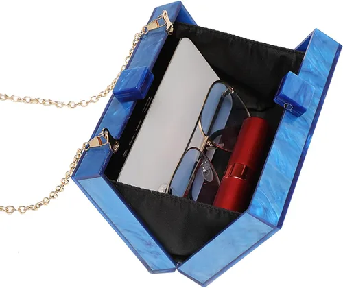 Vista 5 de LETODE Bolsos de mano de acrílico, bolso de plexiglás para mujer