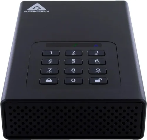 Vista 3 de Apricorn 2TB Aegis Padlock DT 256-Bit Cifrado USB 3.0 Disco duro (ADT-3PL256-2000)