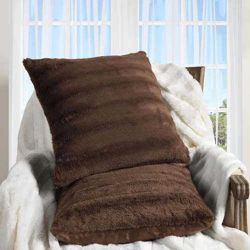 Vista 23 de Cheer Collection Almohadas Decorativas de Piel Sintética - Almohadas Decorativas para Sofá, Almohadas Decorativas para Cama, Almohadas de Acento