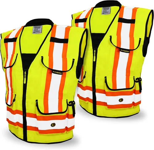 Vista 12 de KwikSafety - Charlotte, NC - GODFATHER Safety Vest [CUSHIONED COLLAR + TABLET POCKET] ANSI OSHA