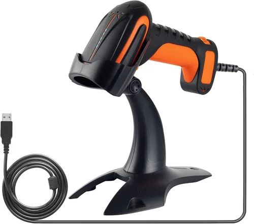 Vista 9 de Tera Escáner de código de barras QR 1D 2D inalámbrico con soporte, resistente resistencia a caídas IP66, lector de mano de escaneo de imágenes