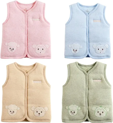 Vista 2 de Monvecle - Chaleco de algodón cálido para bebé o niño pequeño (Unisex)