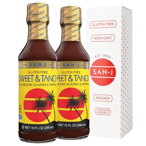 Vista 17 de San-J - Paquete variado Spice of Life - Teriyaki, salsa de naranja, szechuan, maní tailandés - Salsas de cocina sin gluten - Sin OGM - Botellas