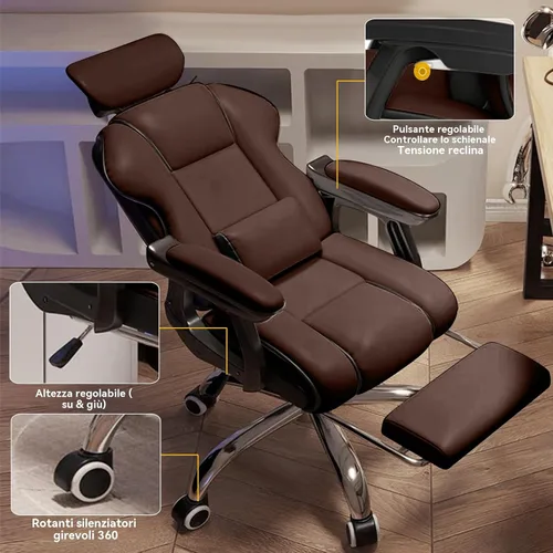 Vista 3 de Office Chair, Gaming Chair with High Back and Footrest, Ergonomic Office Chair with Lumbar Support, Suitable for Office and Home Use