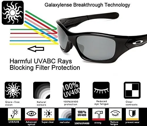 Vista 5 de Lentes de repuesto Galaxy para Oakley Frogskins de varios colores polarizados