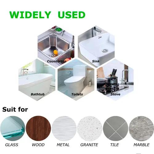 Vista 9 de Cinta de Calafateo para Cocina y Baño, 1.5 Pulgadas 10.5 Pies PVC Autoadhesiva Impermeable Cinta de Sellado de Calafateo, Ribete Sellador Decorativo