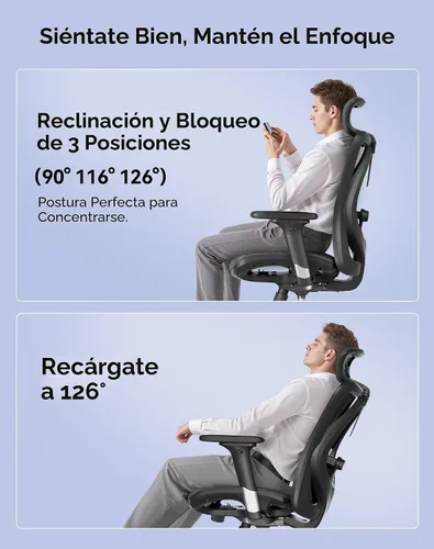 Vista 7 de SIHOO Silla de oficina ergonómica M57, silla de escritorio con respaldo