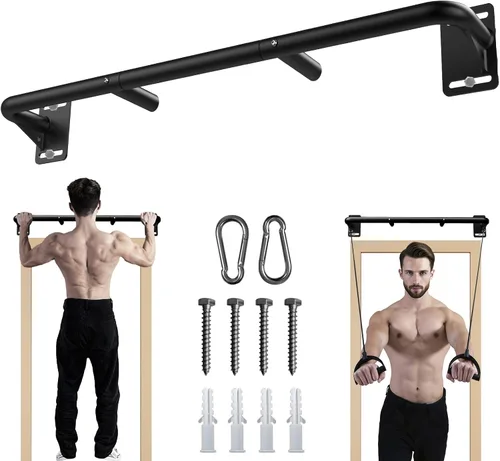 Vista 8 de Fitarc Joist Mount Pull Up Bar, Wall Chin Up Bar Ceiling Mount for Beams, Heavy Duty Steel Construction, Home Gym Workout Equipment -Patent Pending